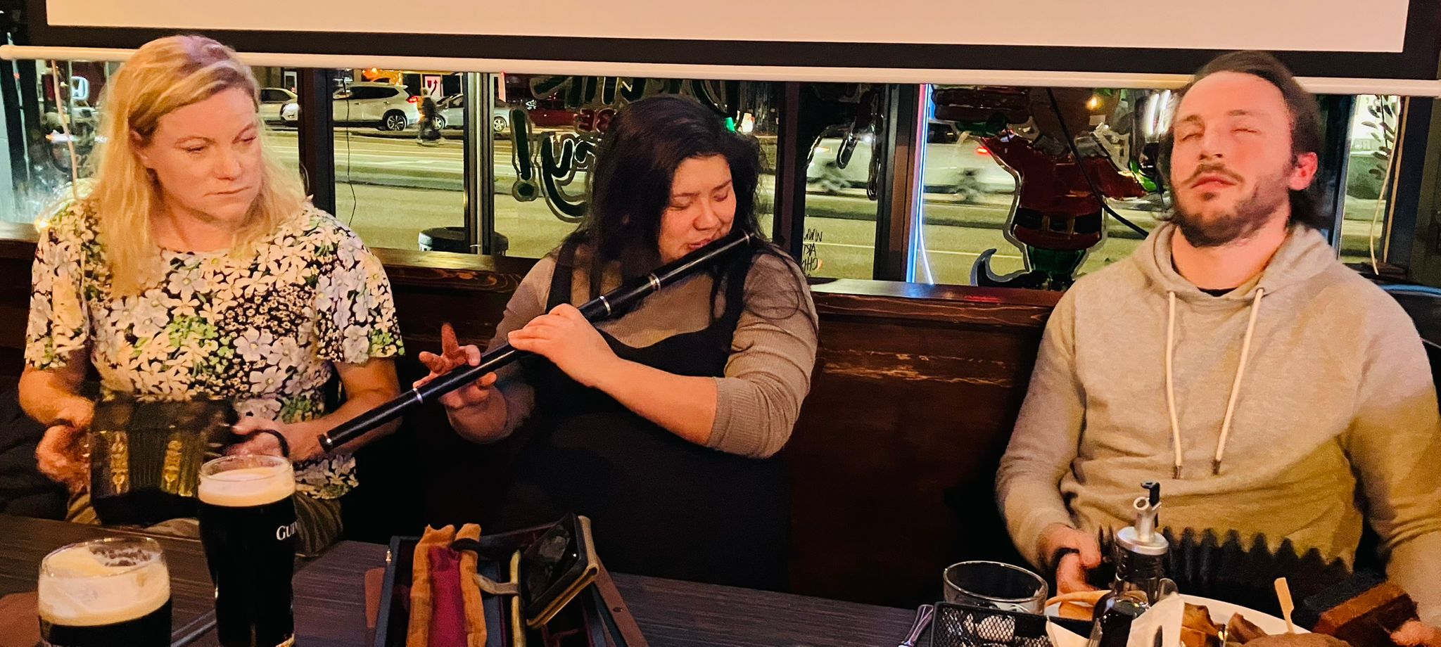 Musicians playing at Foy's Bar in Vancouver